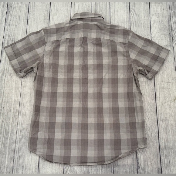 Banana Republic Men 100% cotton Gray Casual Button Down Shirt/size L - Picture 7 of 10